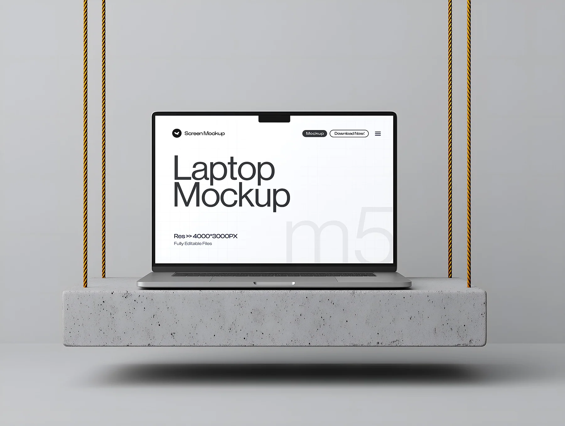 Macbook Screen Mockup Set - 06 Unique Scene 5