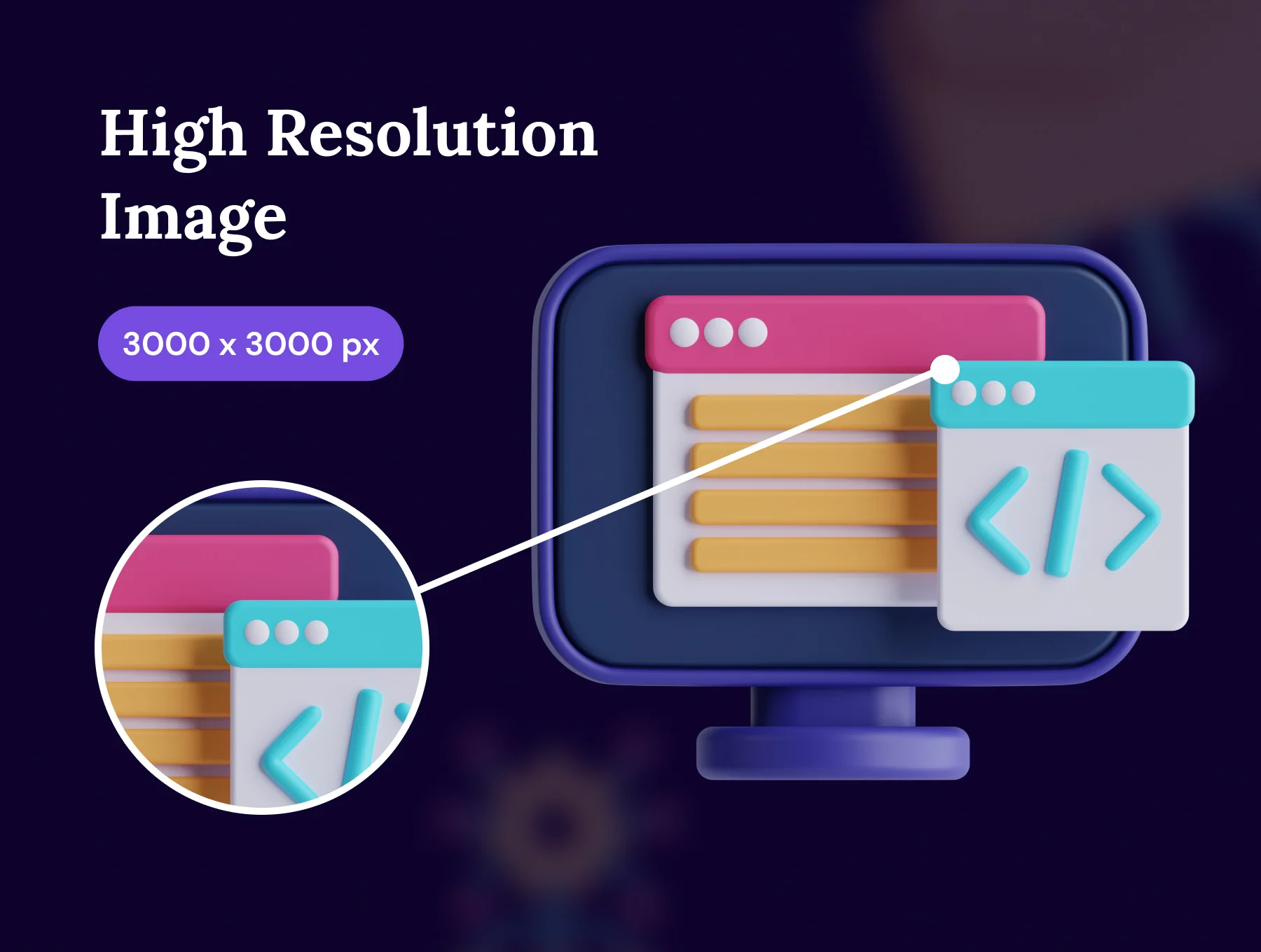 Machine Learning 3D Icon Set 3