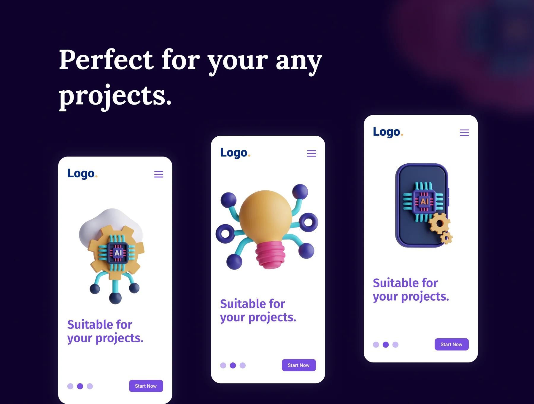 Machine Learning 3D Icon Set 4