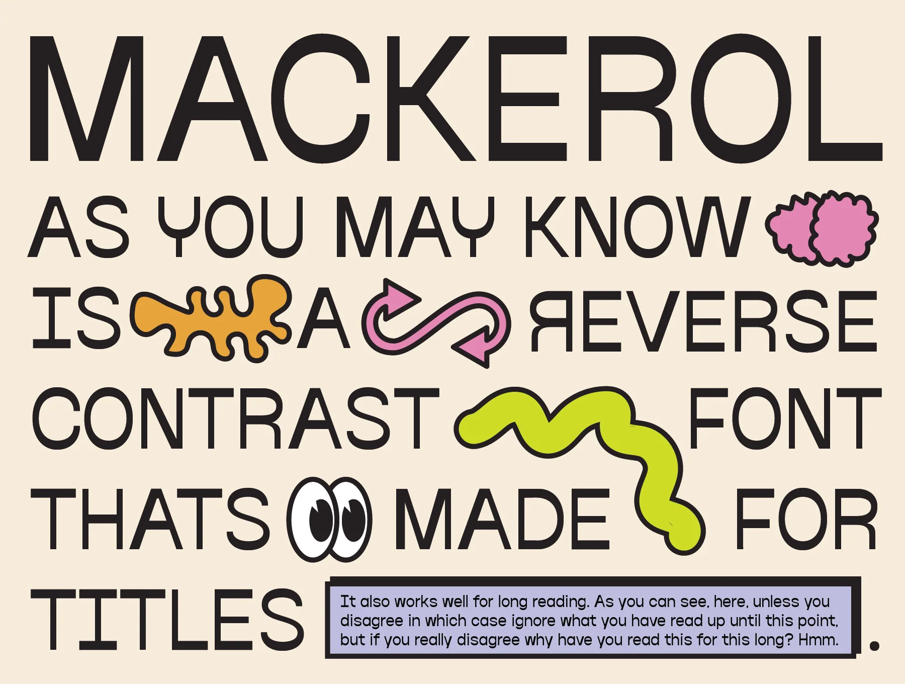 Mackerol Reverse Contrast Font
