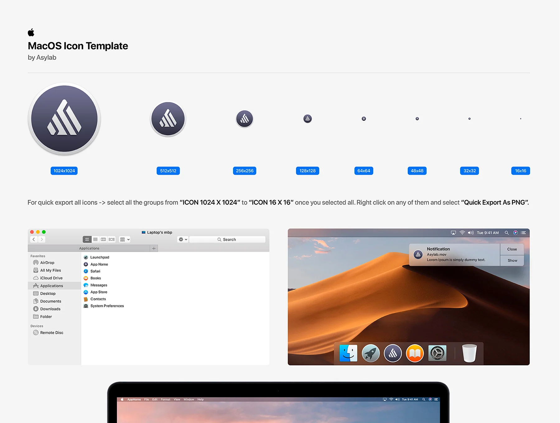 MacOS Template Icon Mockup 4