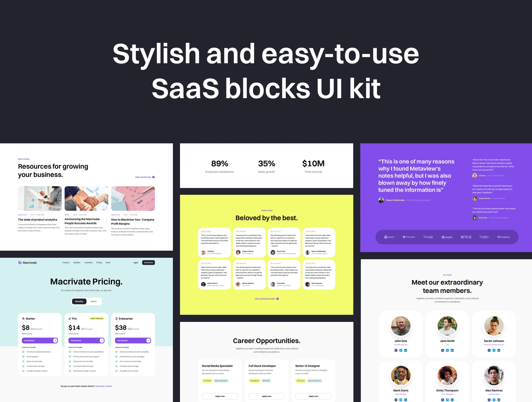 Macrivate - SaaS Blocks UI Kit 2