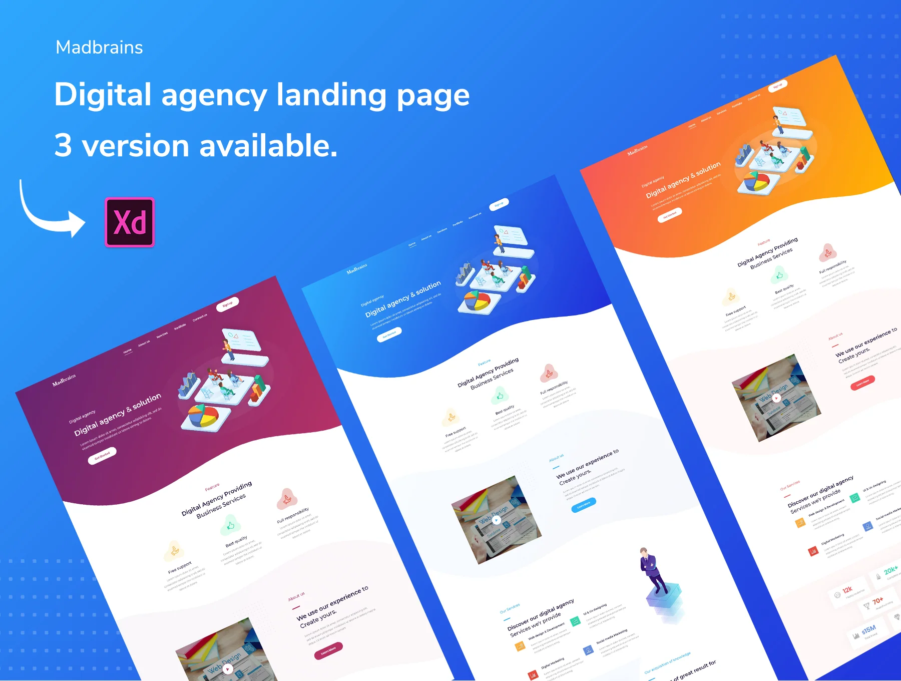Madbrains-Agency Landing page