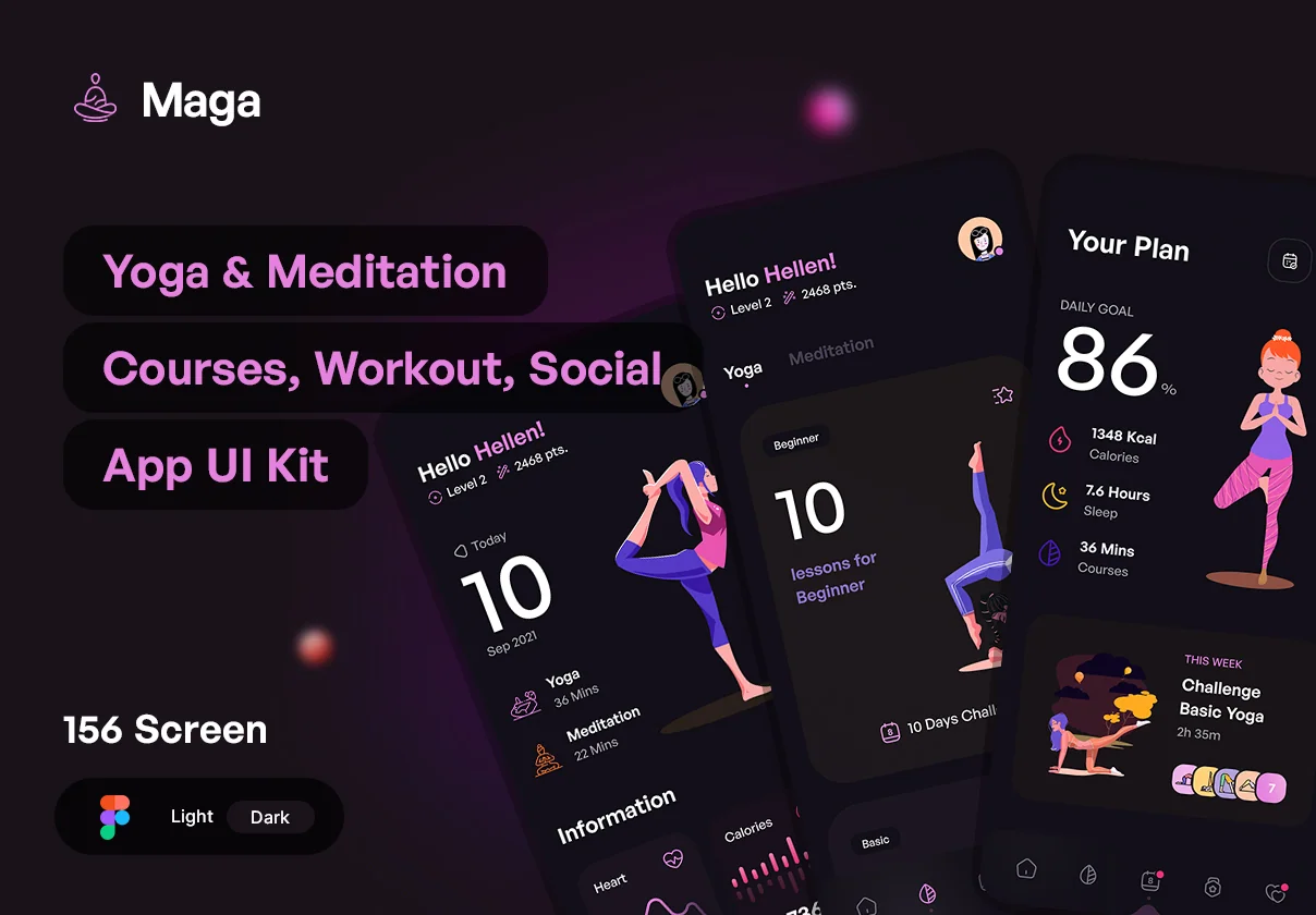 Maga - Yoga & Meditation UI Kit