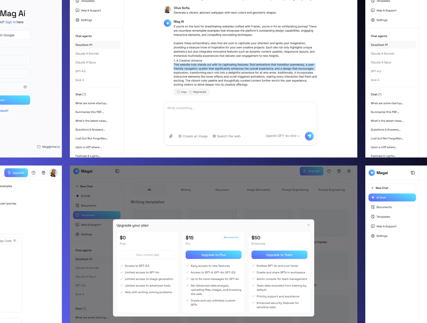 MagAI - AI Chat Dashboard UI Kit 3