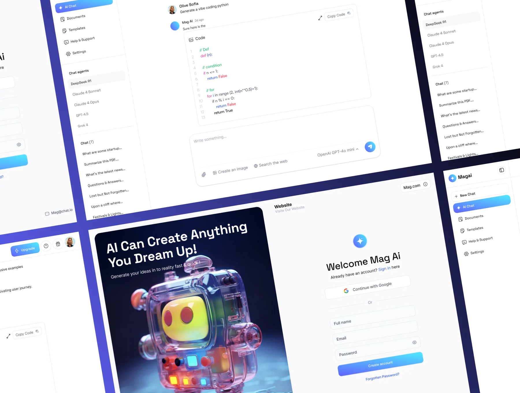 MagAI - AI Chat Dashboard UI Kit 4