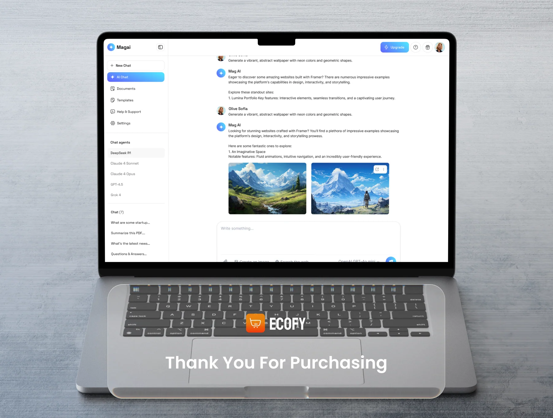 MagAI - AI Chat Dashboard UI Kit 6