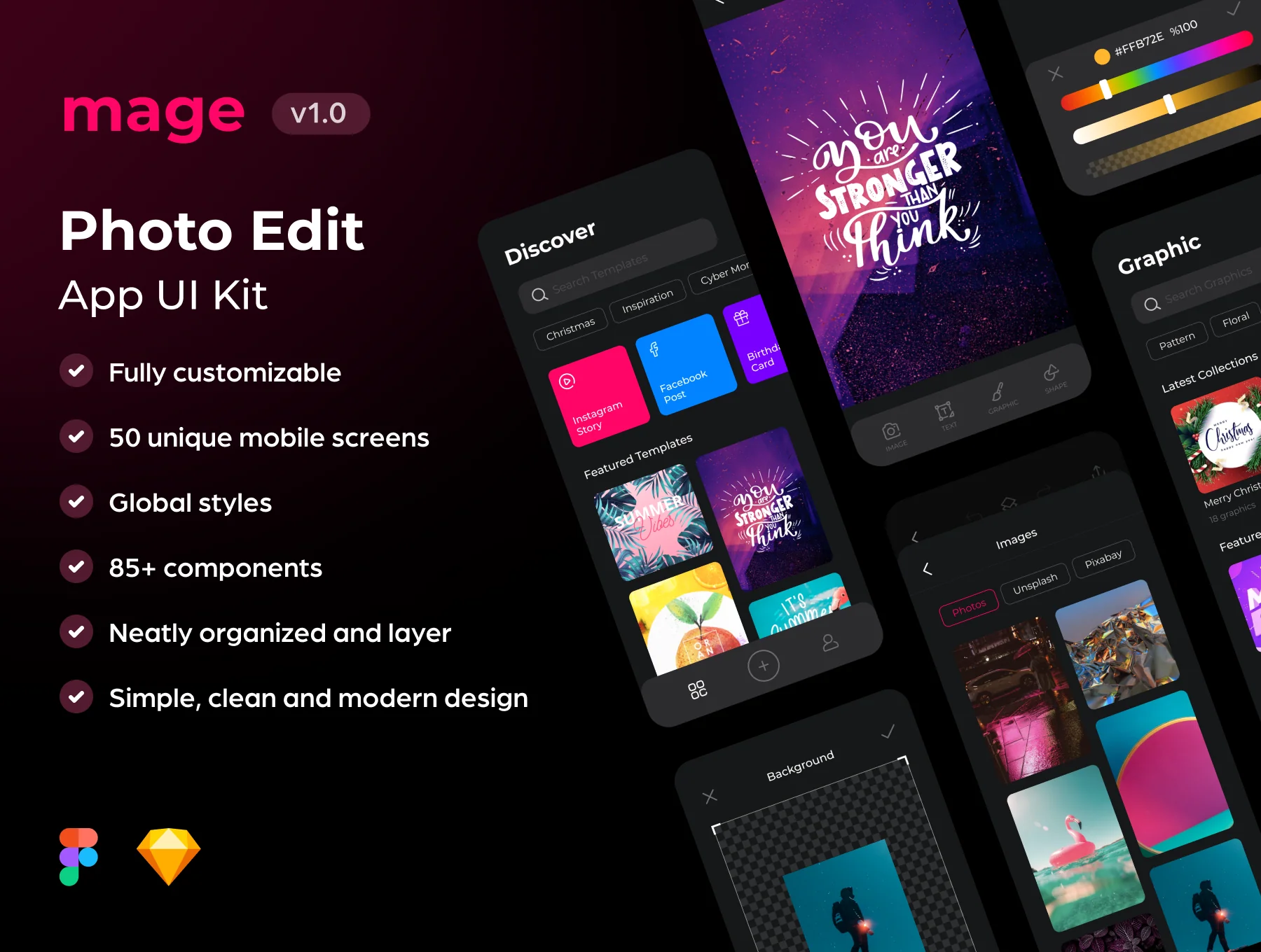 Mage Photo Edit App UI Kit