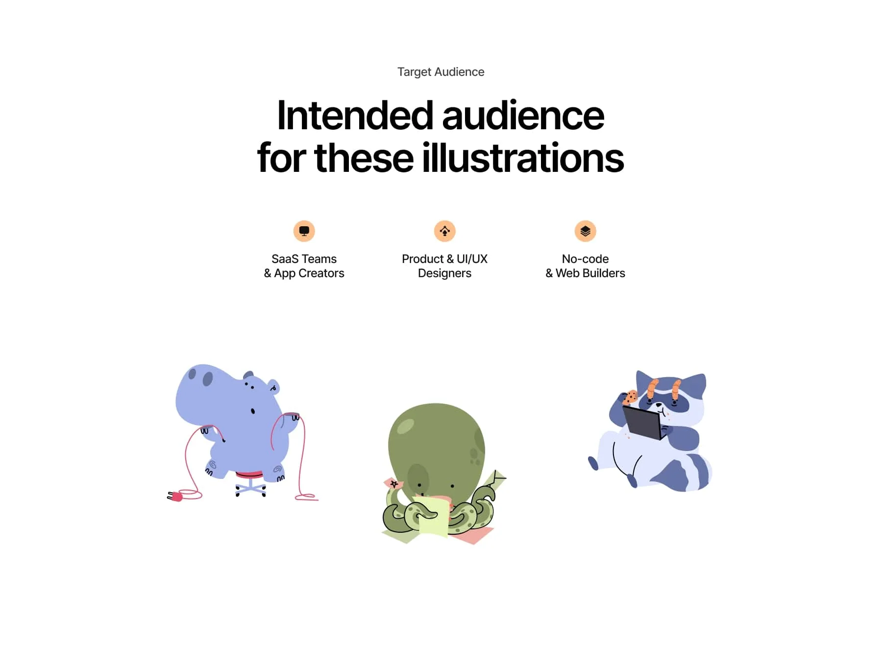 Friendly animals illustrations for Apps and Web 3