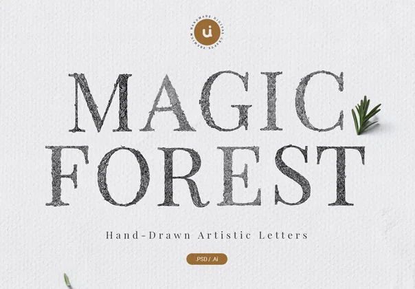 Magic Forest Lettering