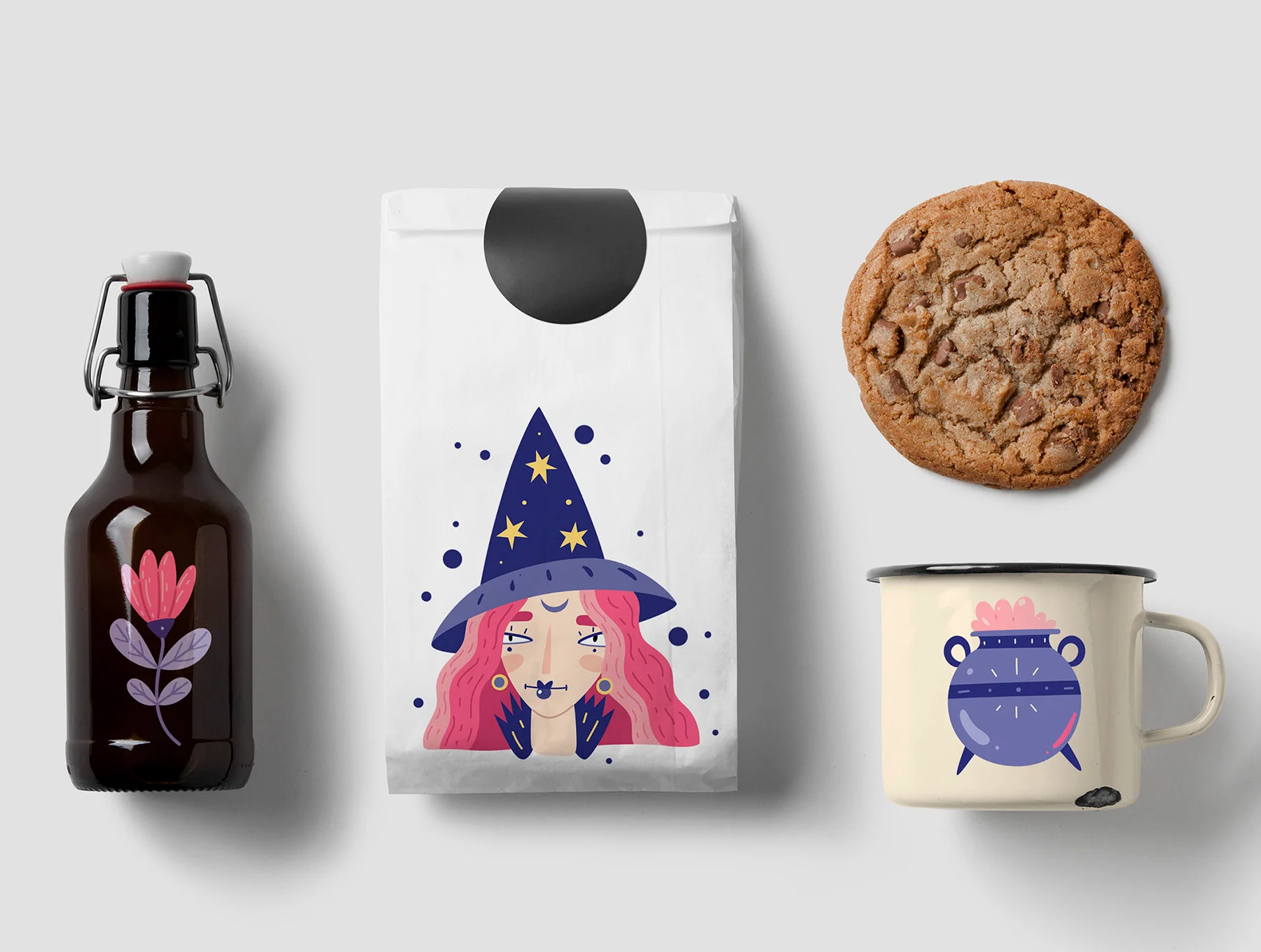 Magic icons doodles set 4