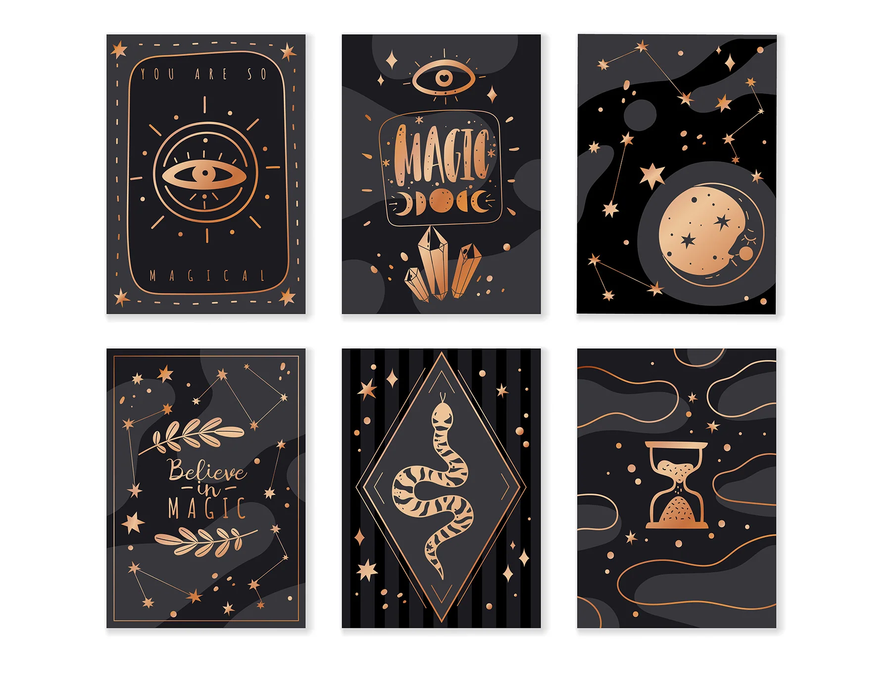 Magic icons doodles set 8