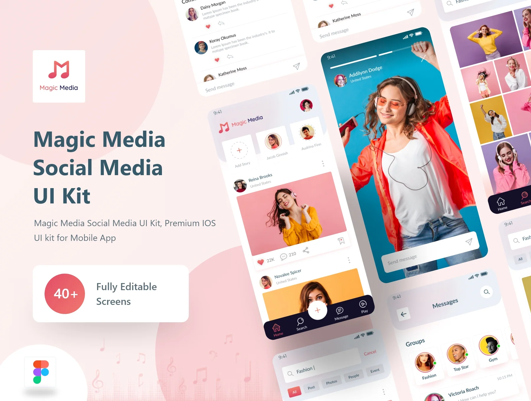 Magic Media Social Media UI Kit