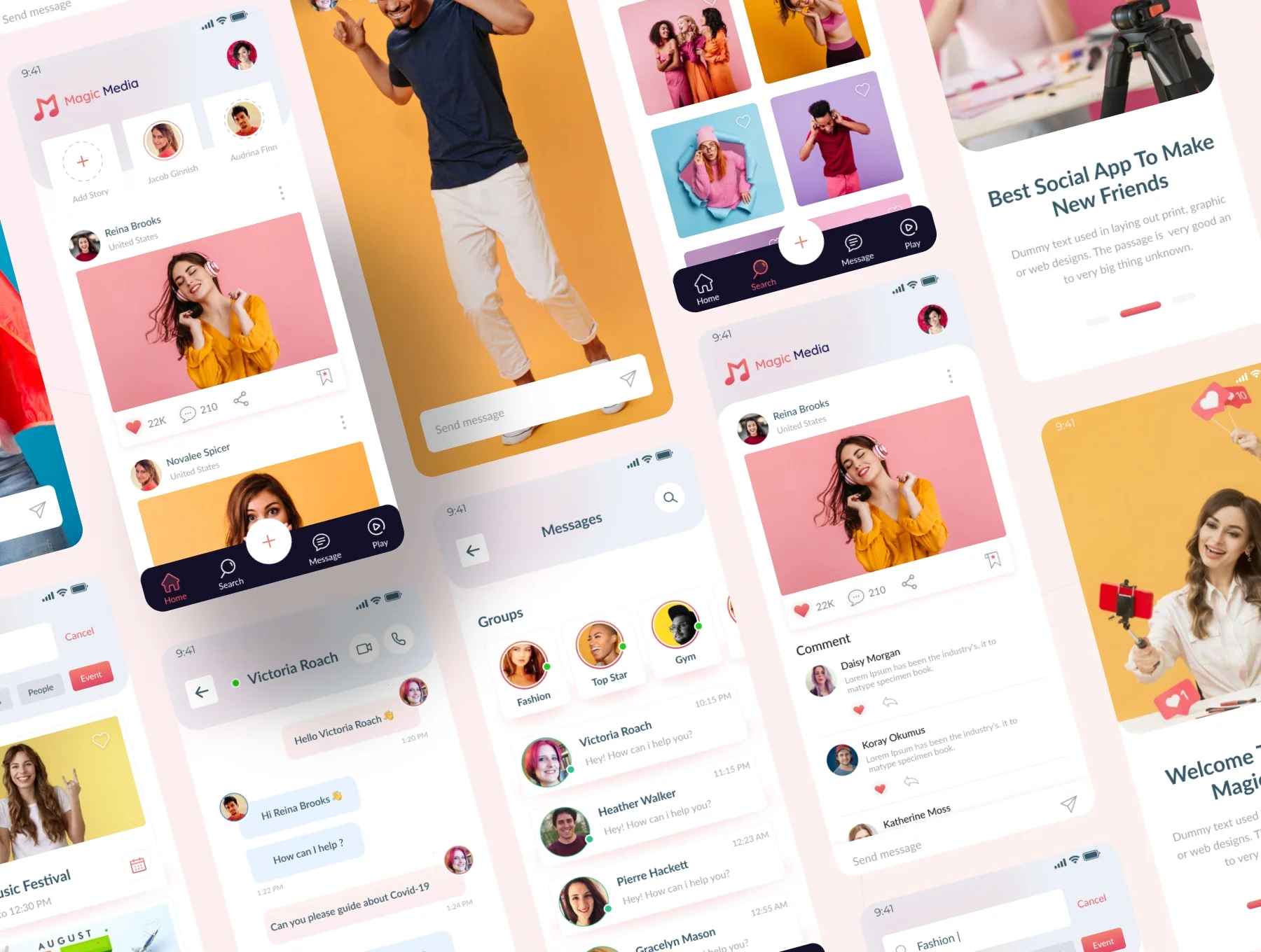 Magic Media Social Media UI Kit 4