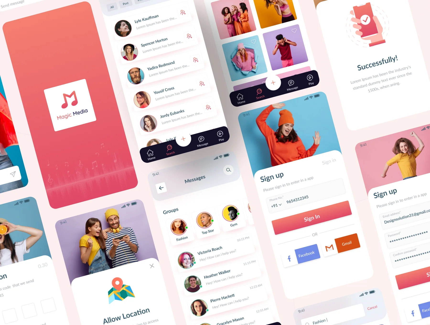Magic Media Social Media UI Kit 5