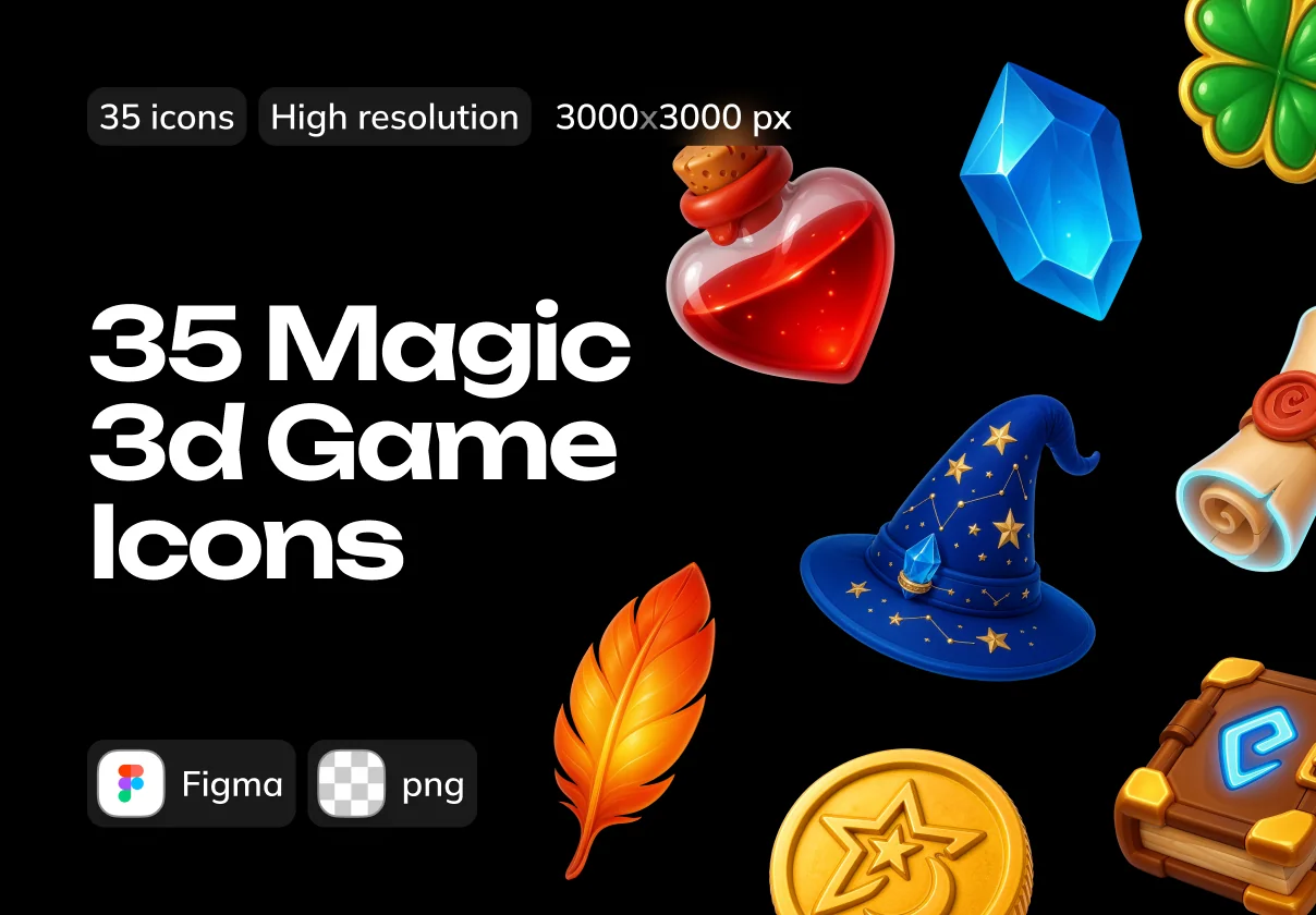 Magical 3d Game Icons