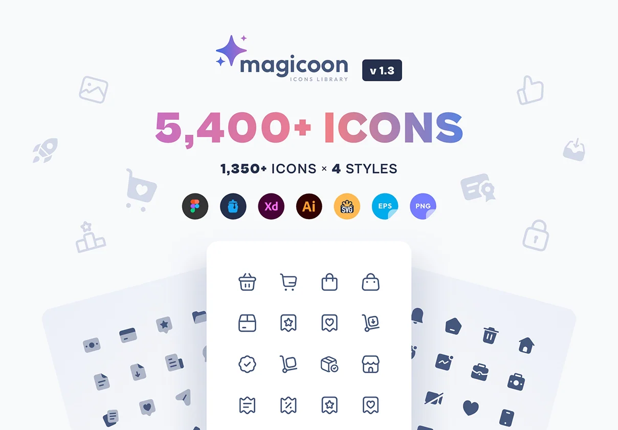 magicoon - 5,400+ UI icons library