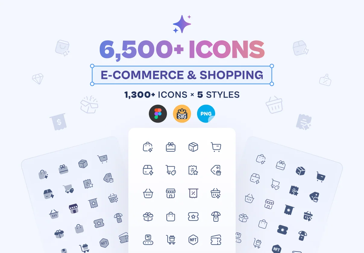magicoon - 6,500+ E-Commerce and Shopping Icons Set