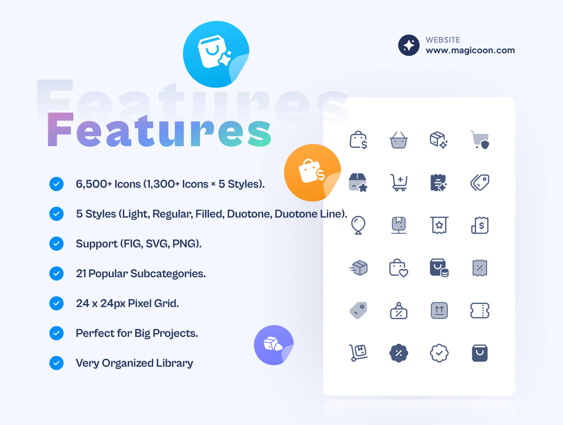 magicoon - 6,500+ E-Commerce and Shopping Icons Set 2