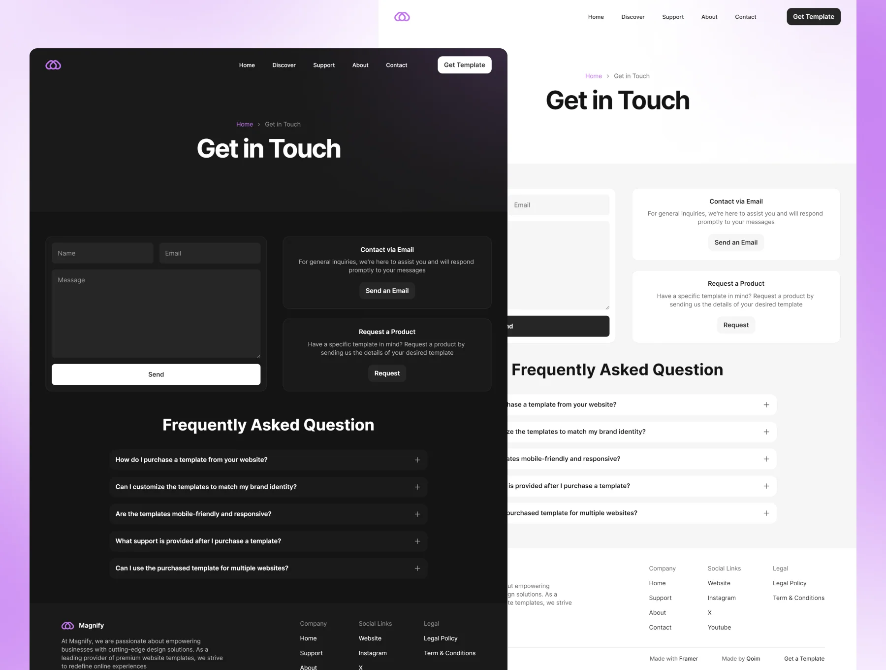 Magnify - Marketplace Template for Framer 6