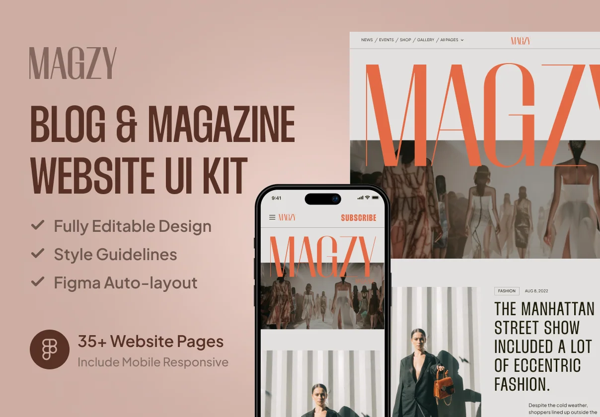 Magzy - Blog & Magazine Website UI Kit