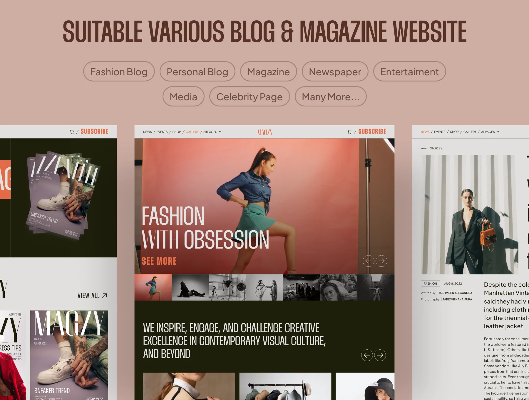 Magzy - Blog & Magazine Website UI Kit 2