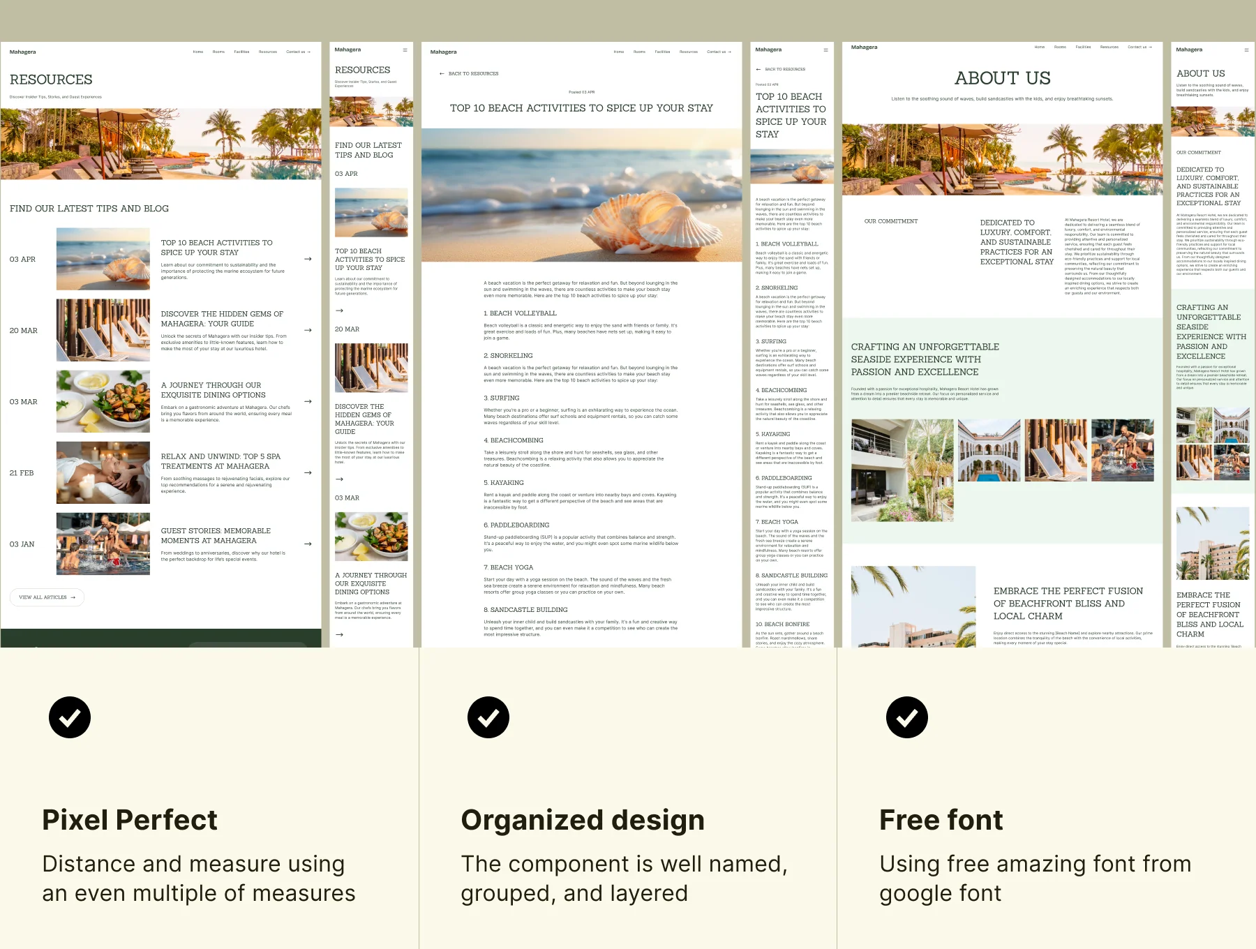 Mahagera - Resort Hotel Website Design Template 2