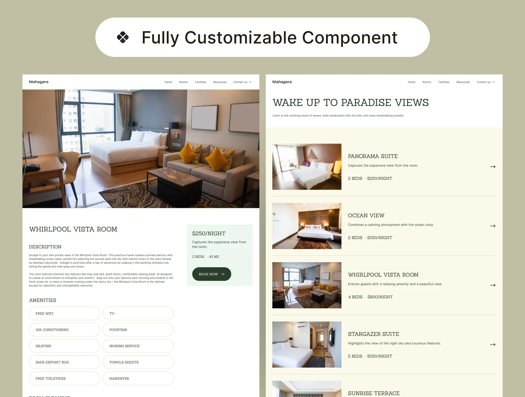 Mahagera - Resort Hotel Website Design Template 4