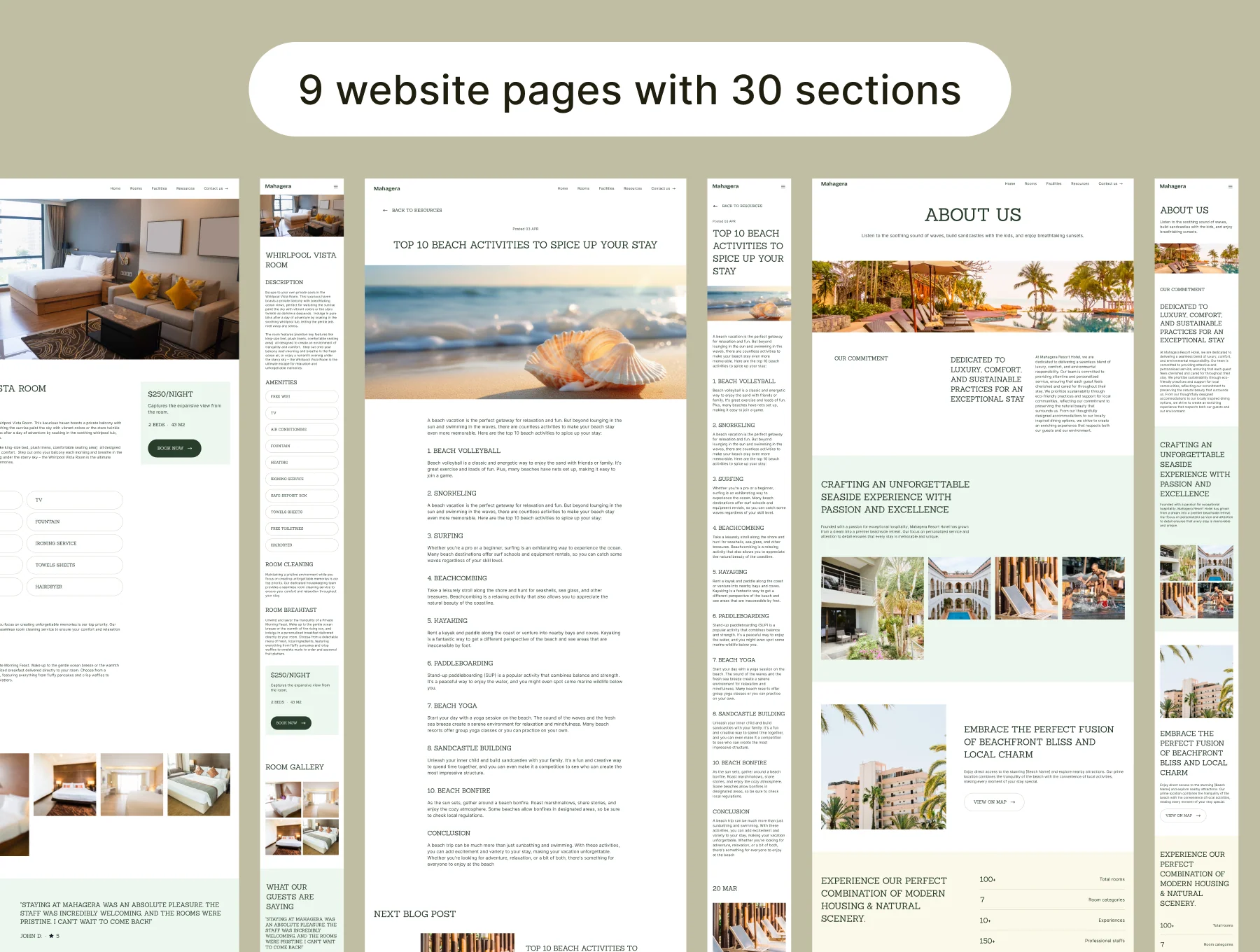 Mahagera - Resort Hotel Website Design Template 5