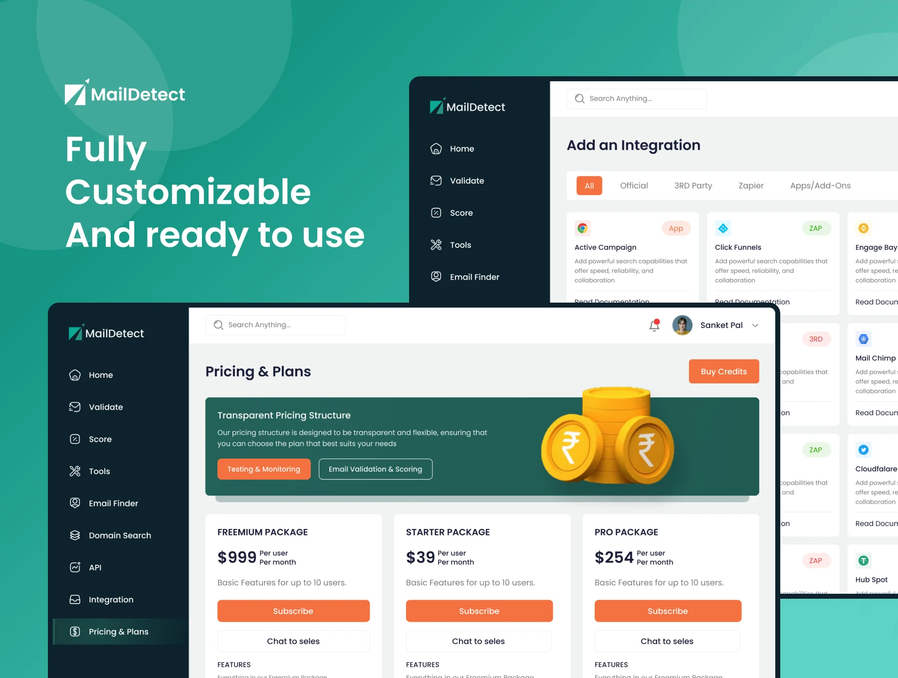 Maildetect - Email Marketing Dashboard UI KIT 3