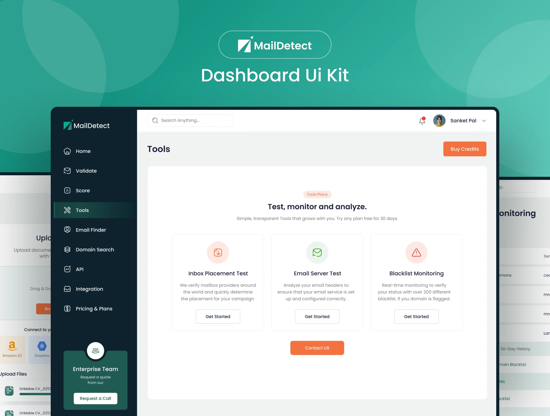 Maildetect - Email Marketing Dashboard UI KIT 4