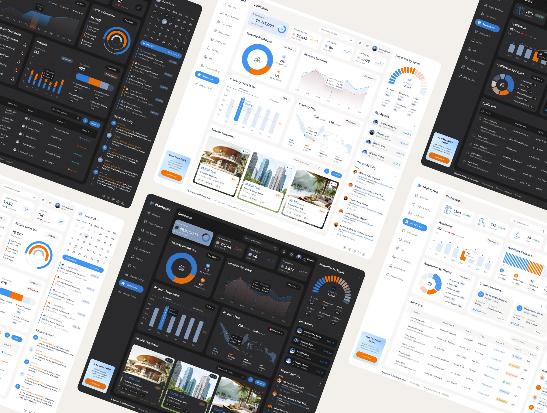 Maincore – Multipurpose Admin Dashboard UI Figma Template 7