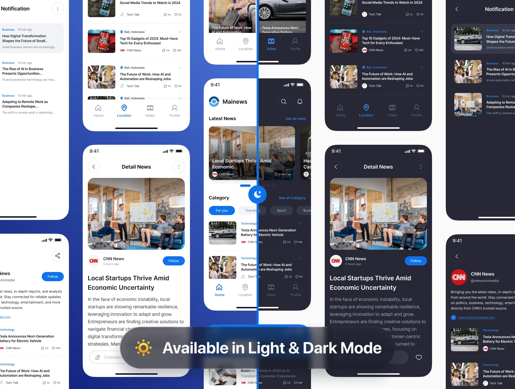 Mainews - News App Mobile UI Kit 6