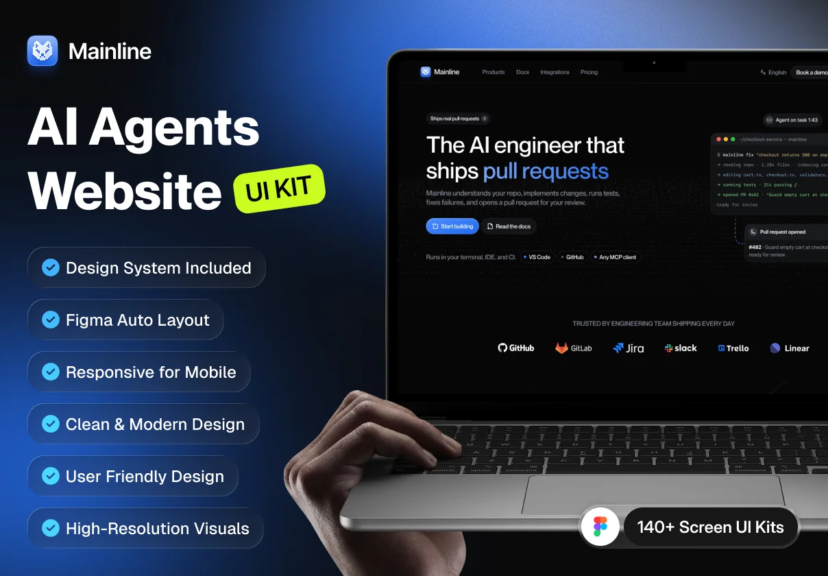 Mainline — AI Agents Website UI Kit