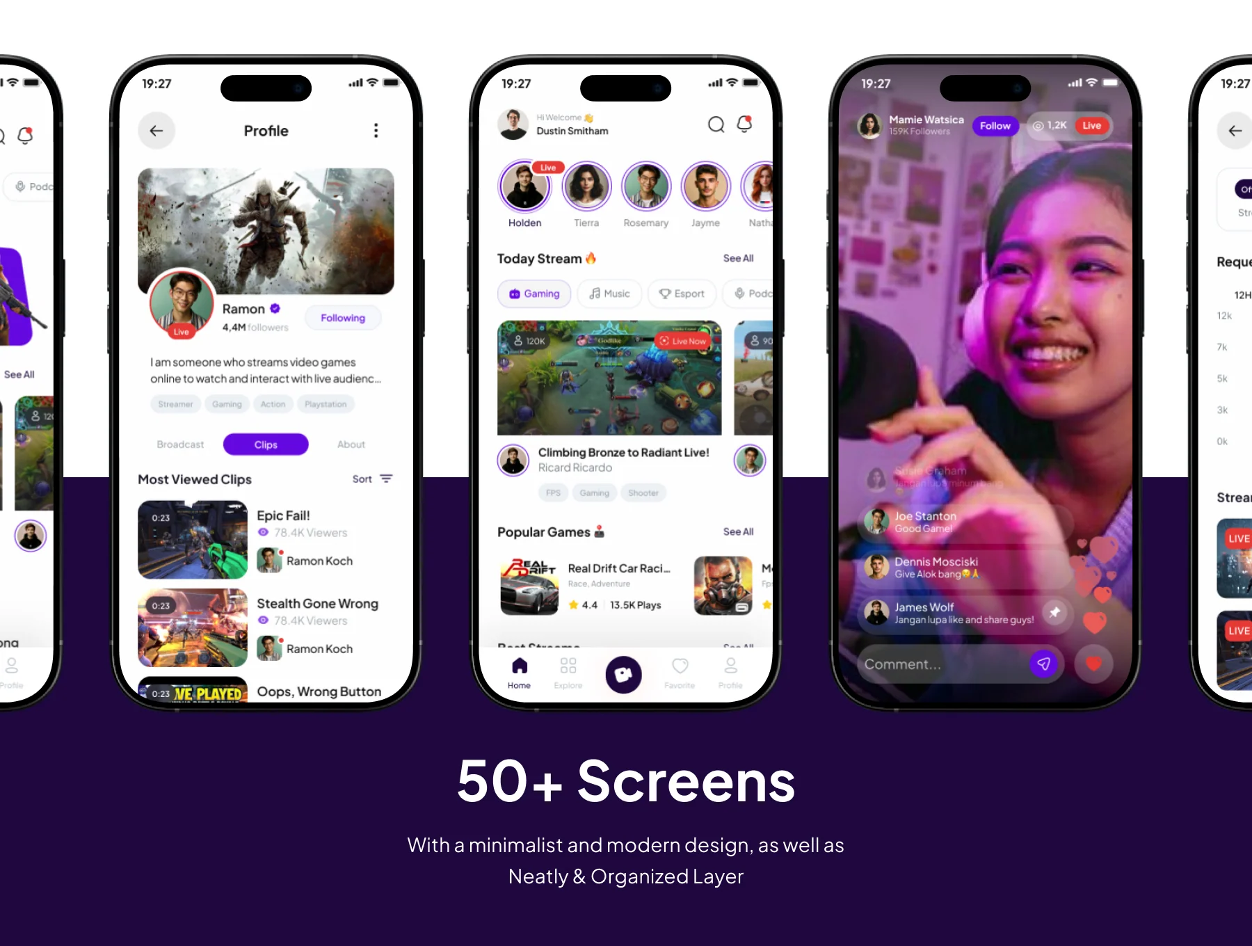 MainStream - Live Streaming Game Premium UI KIts App 4