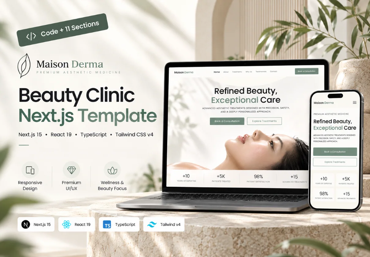 Maison Derma - Beauty Clinic Next.js Website Template