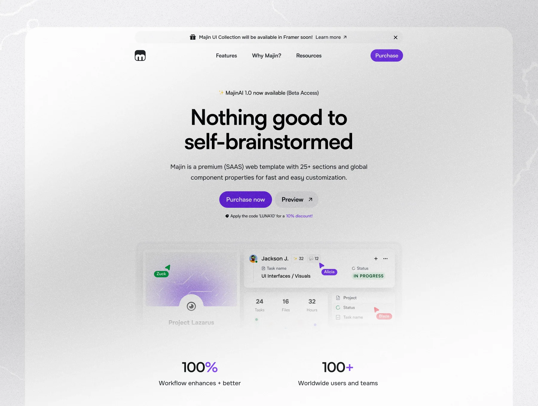 Majin ✦ B2B/SaaS UI Collection (Figma) 2