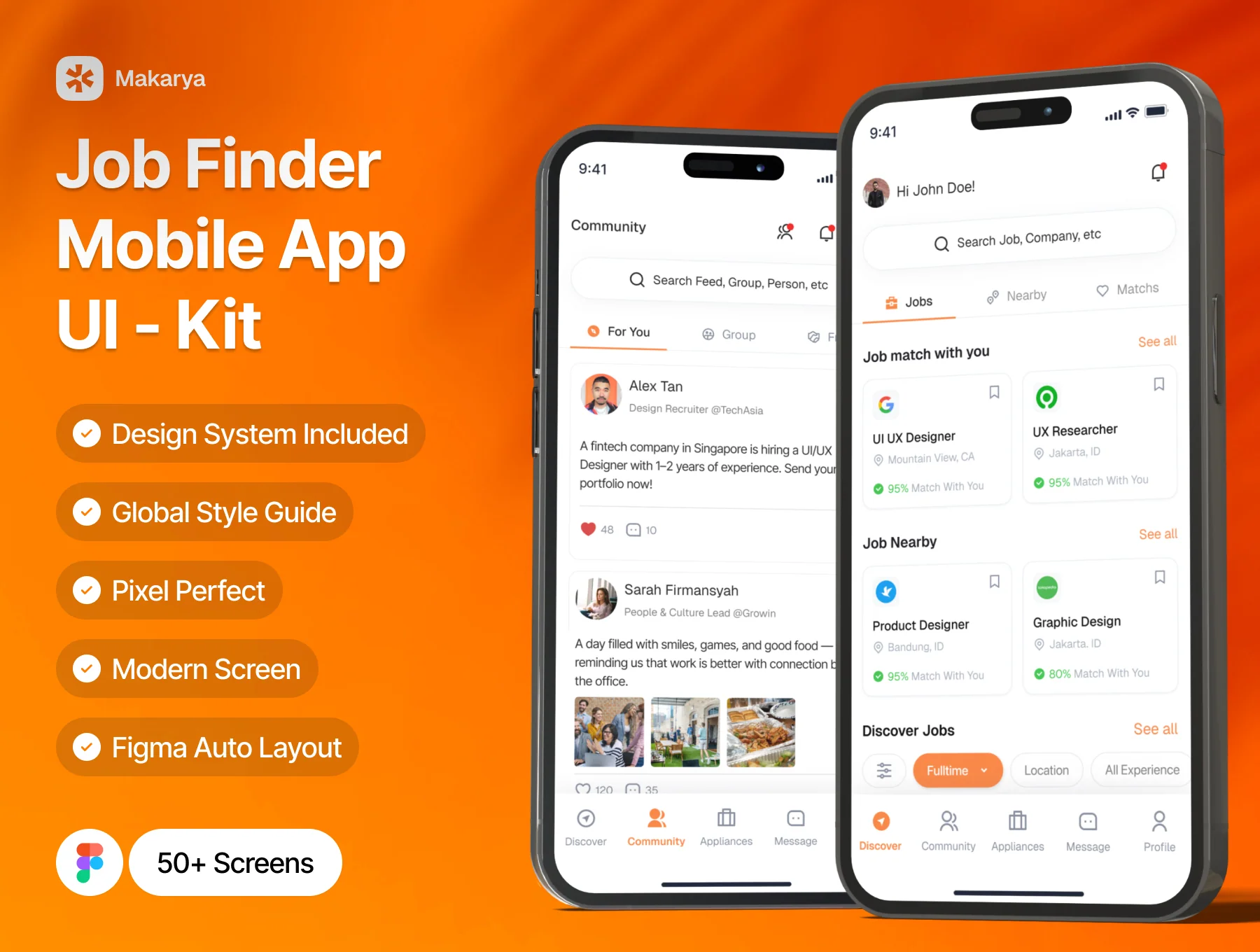 Makarya – Job Finder Mobile App UI Kit