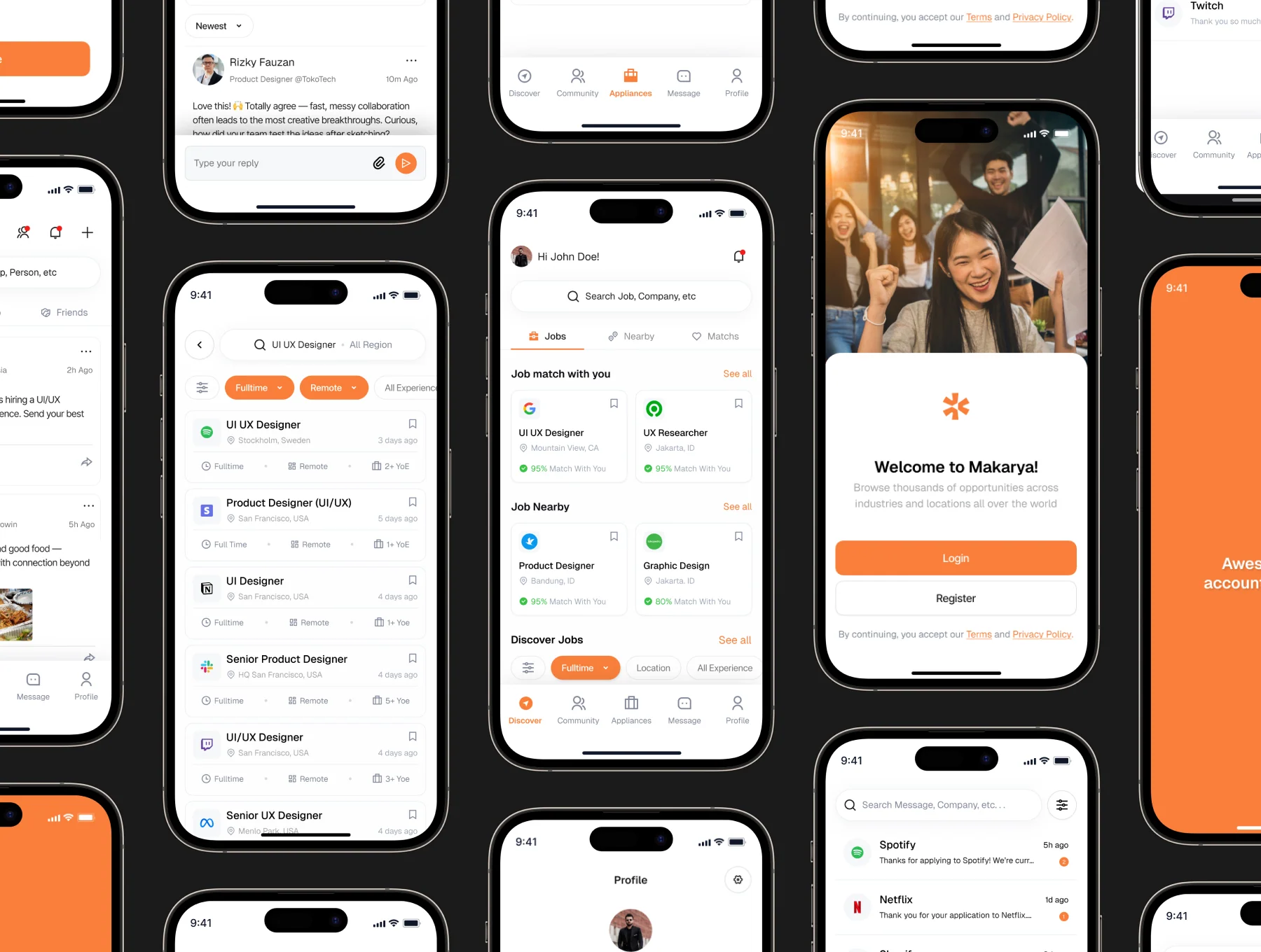 Makarya – Job Finder Mobile App UI Kit 7