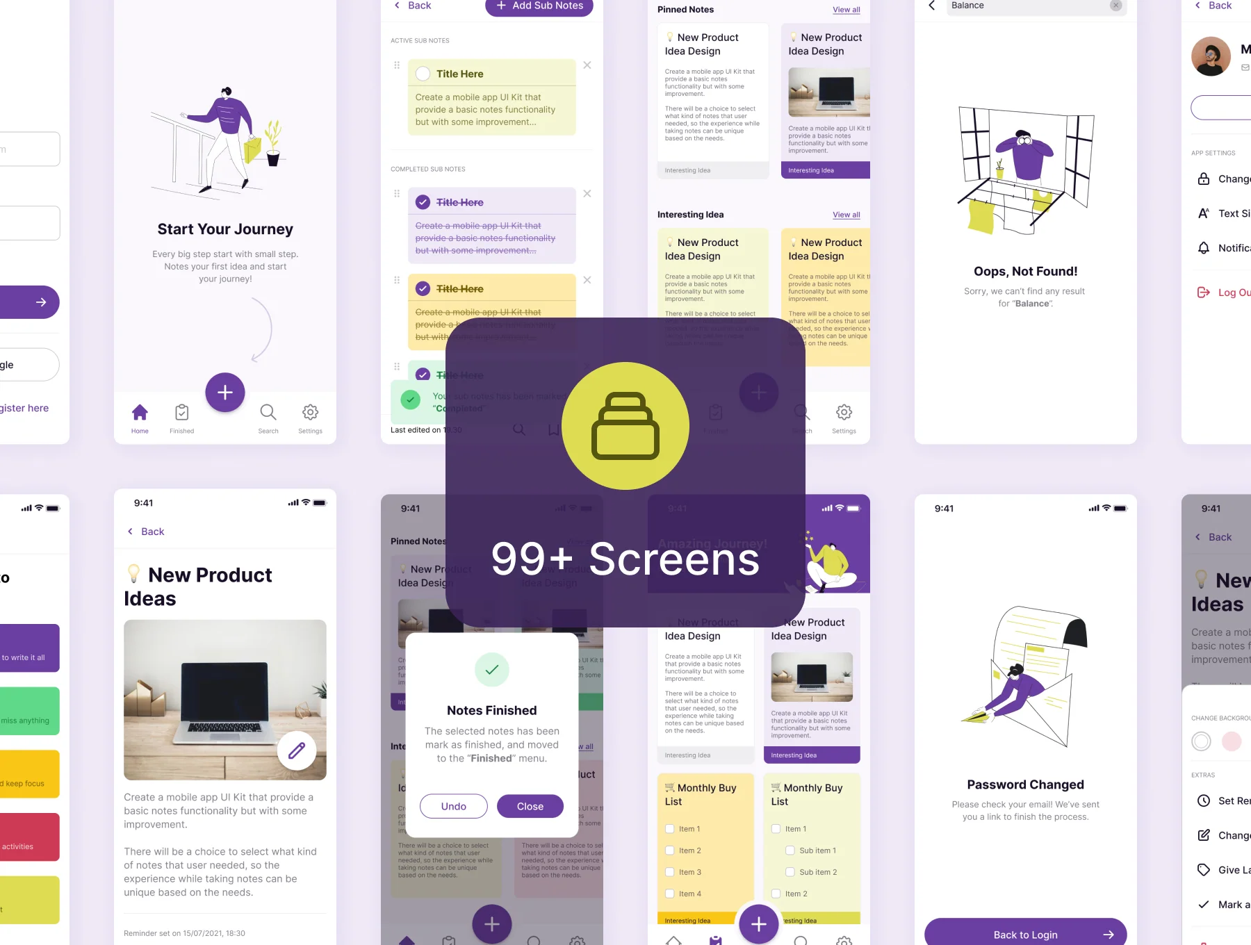 Makarya Notes - Advanced Note Taking App - Design System & UI Kit 2