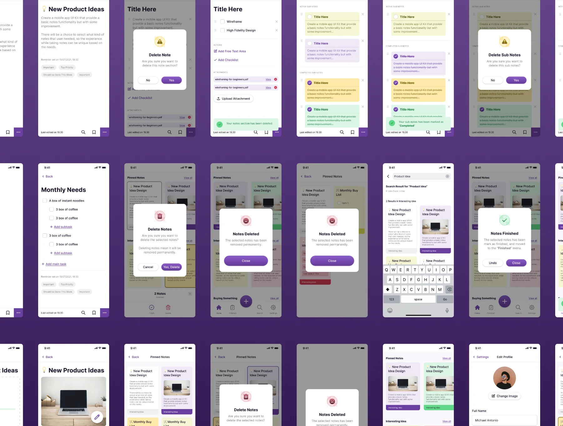 Makarya Notes v2 - UI Kit & Design System 6