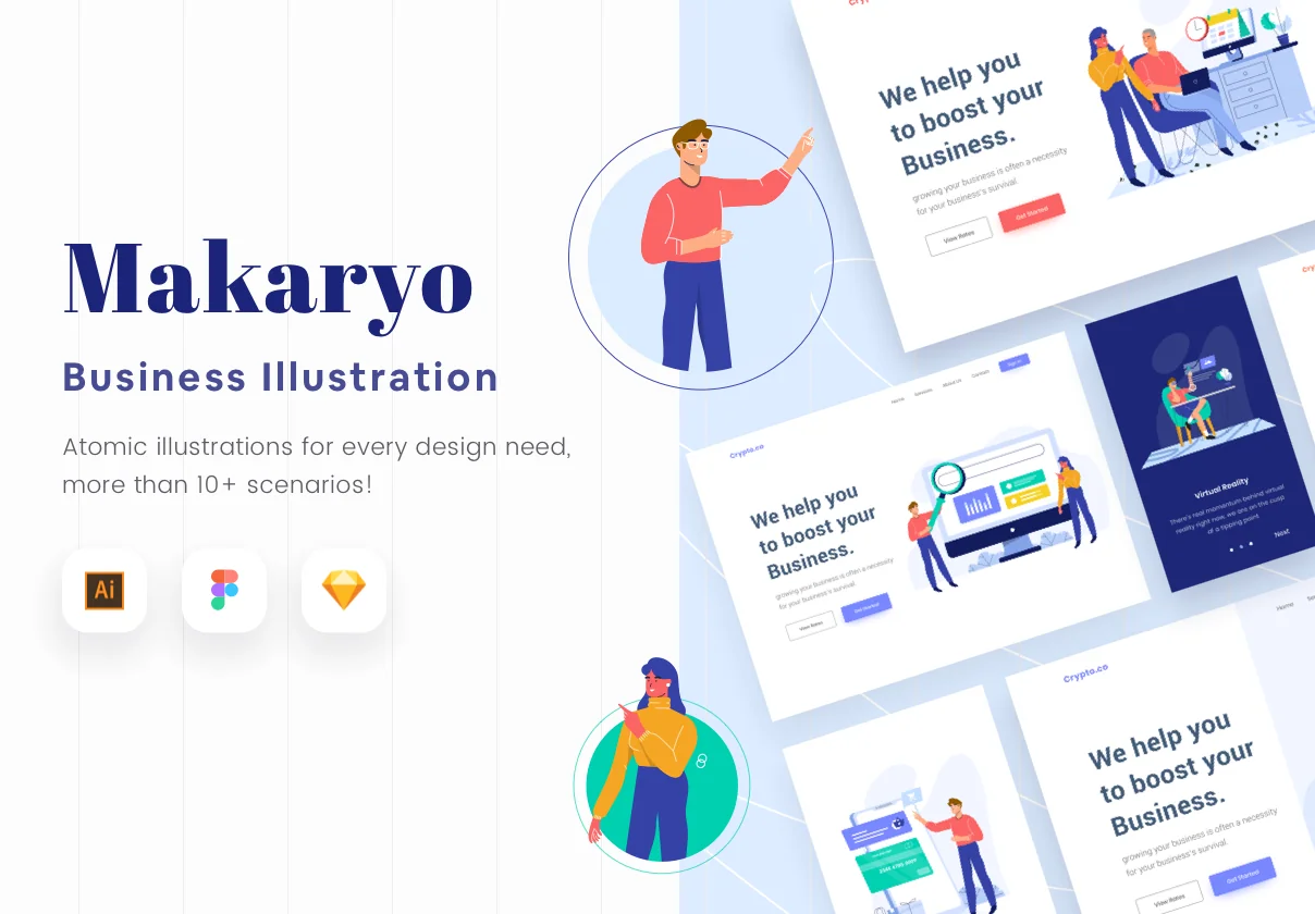 Makaryo - Start up Website E-Commerce Illustration