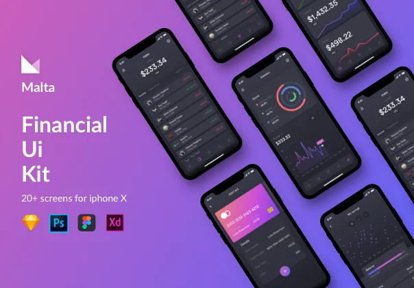Malta Financial IOS app UI Kit