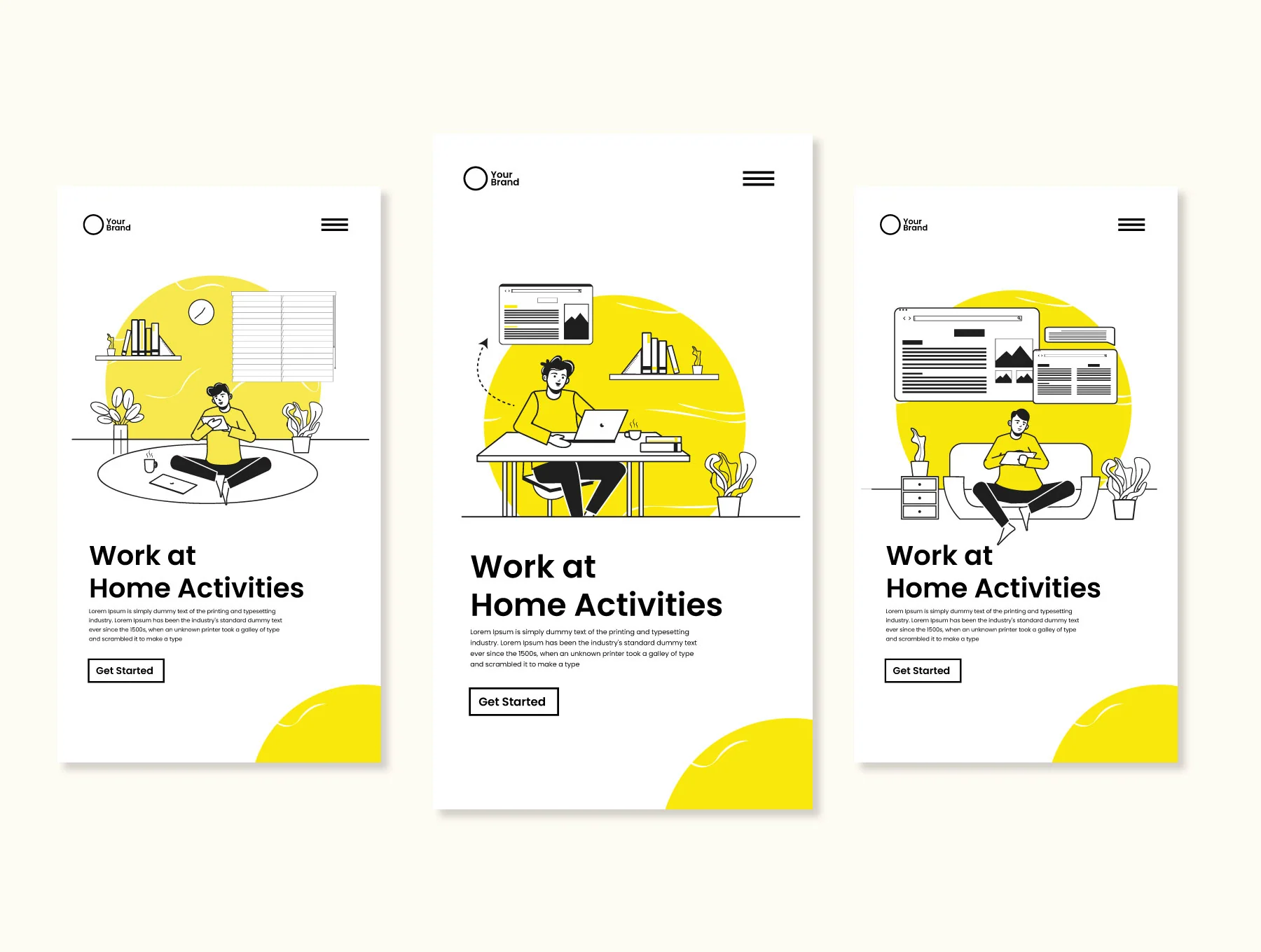 Man Work from home illustration 3