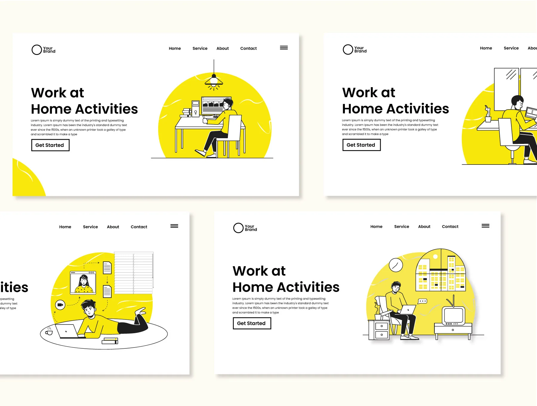 Man Work from home illustration 4