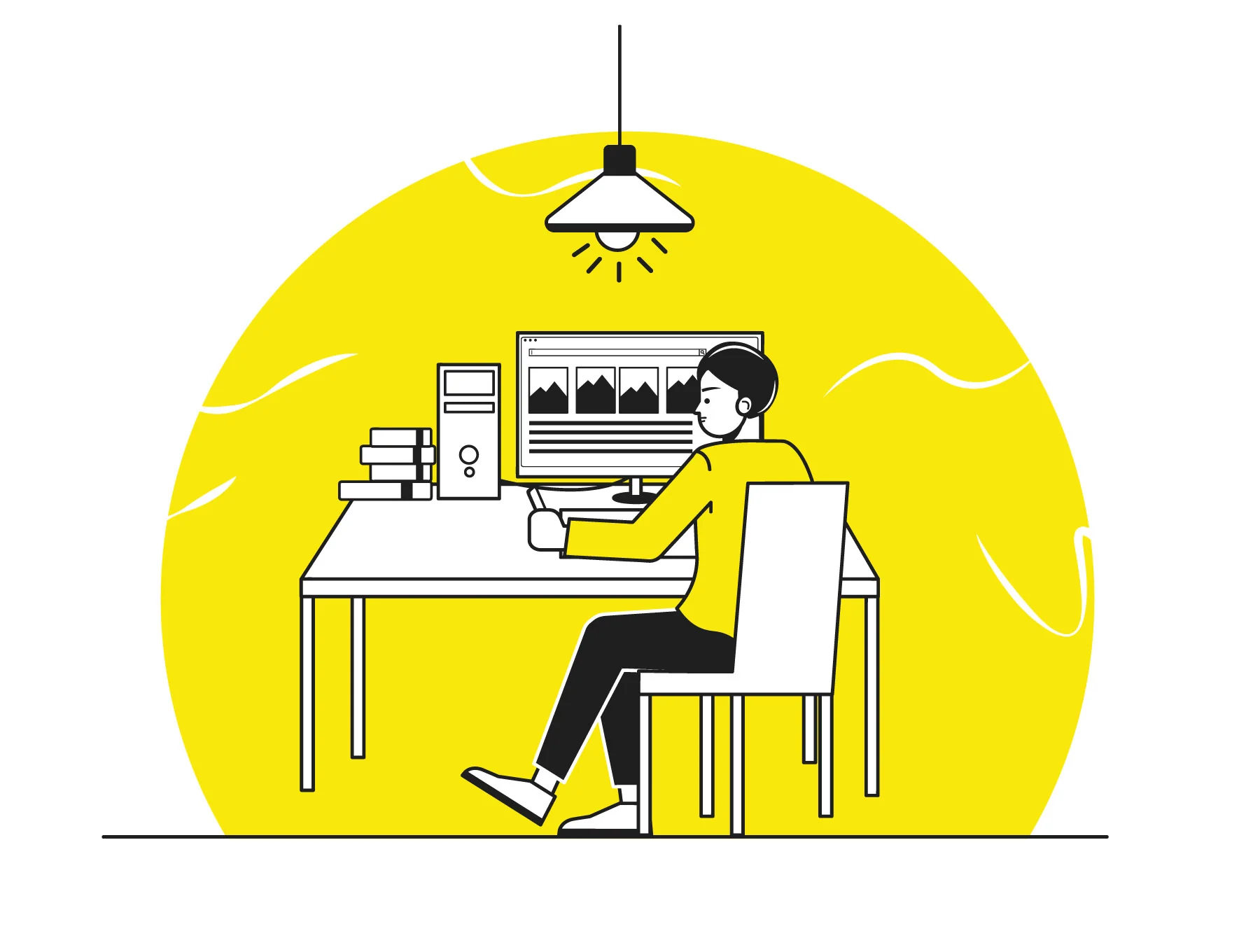 Man Work from home illustration 5