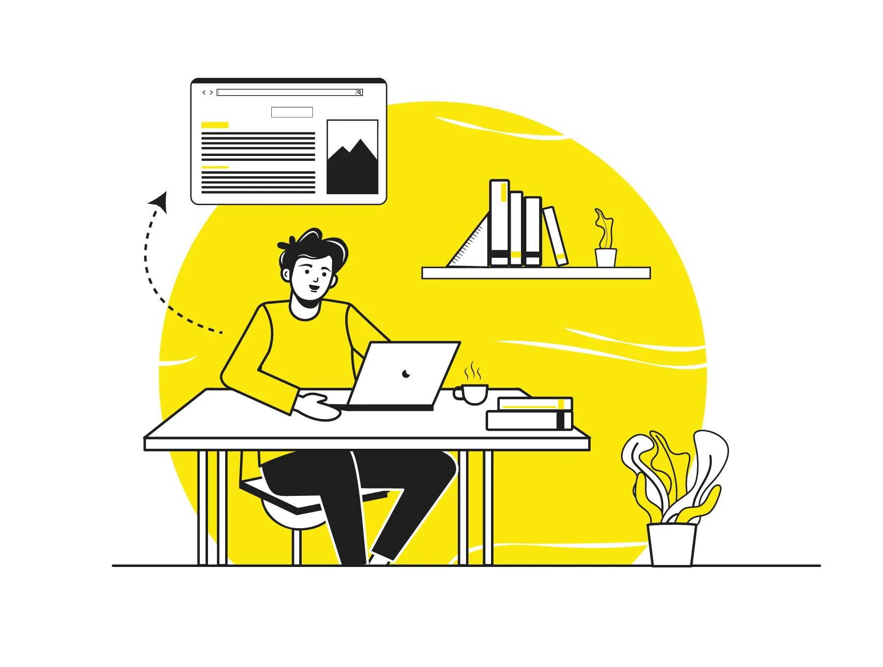 Man Work from home illustration 6