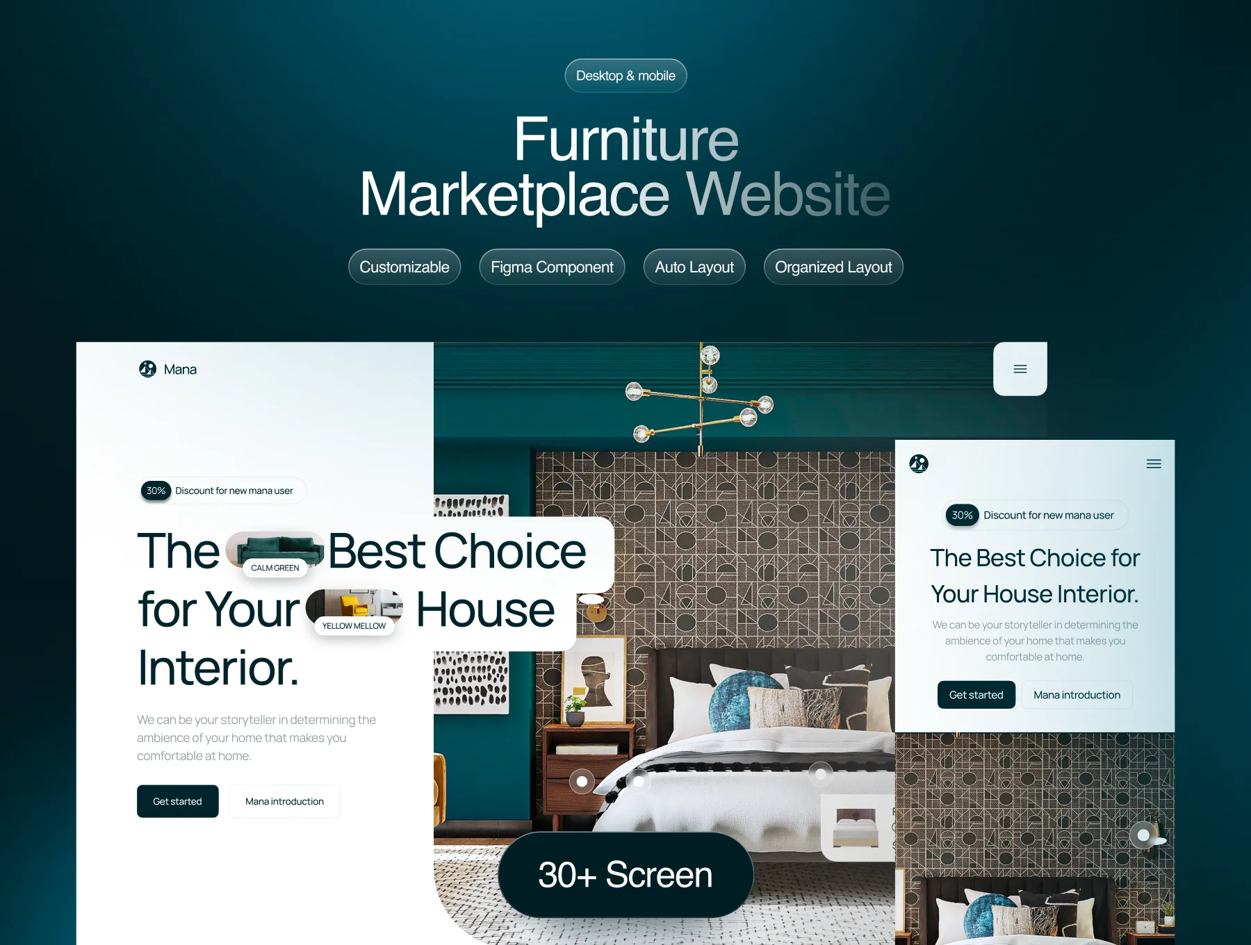 Mana -Furniture Website UI Kit