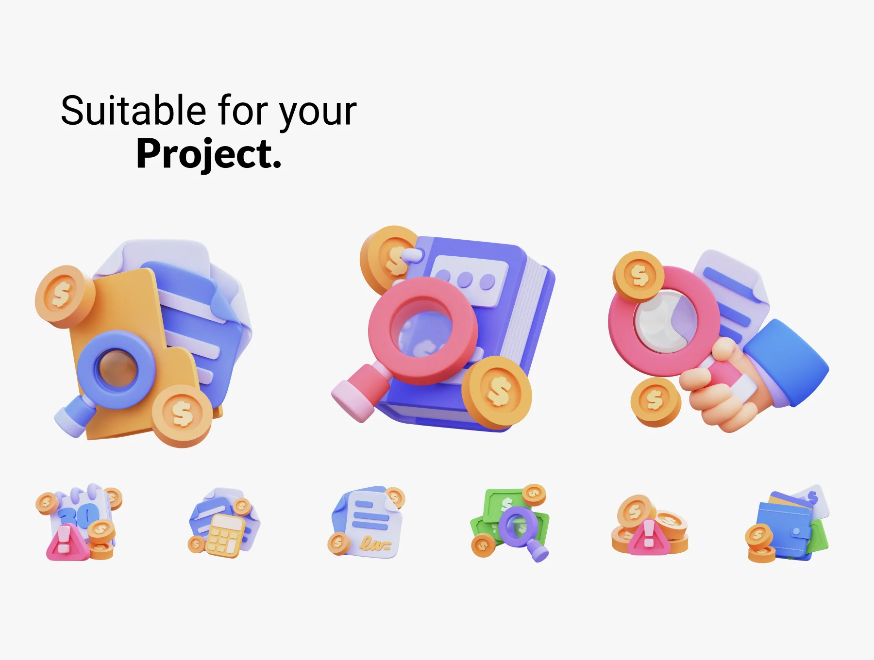 Unixx - Management Audit 3D Icon Set 4