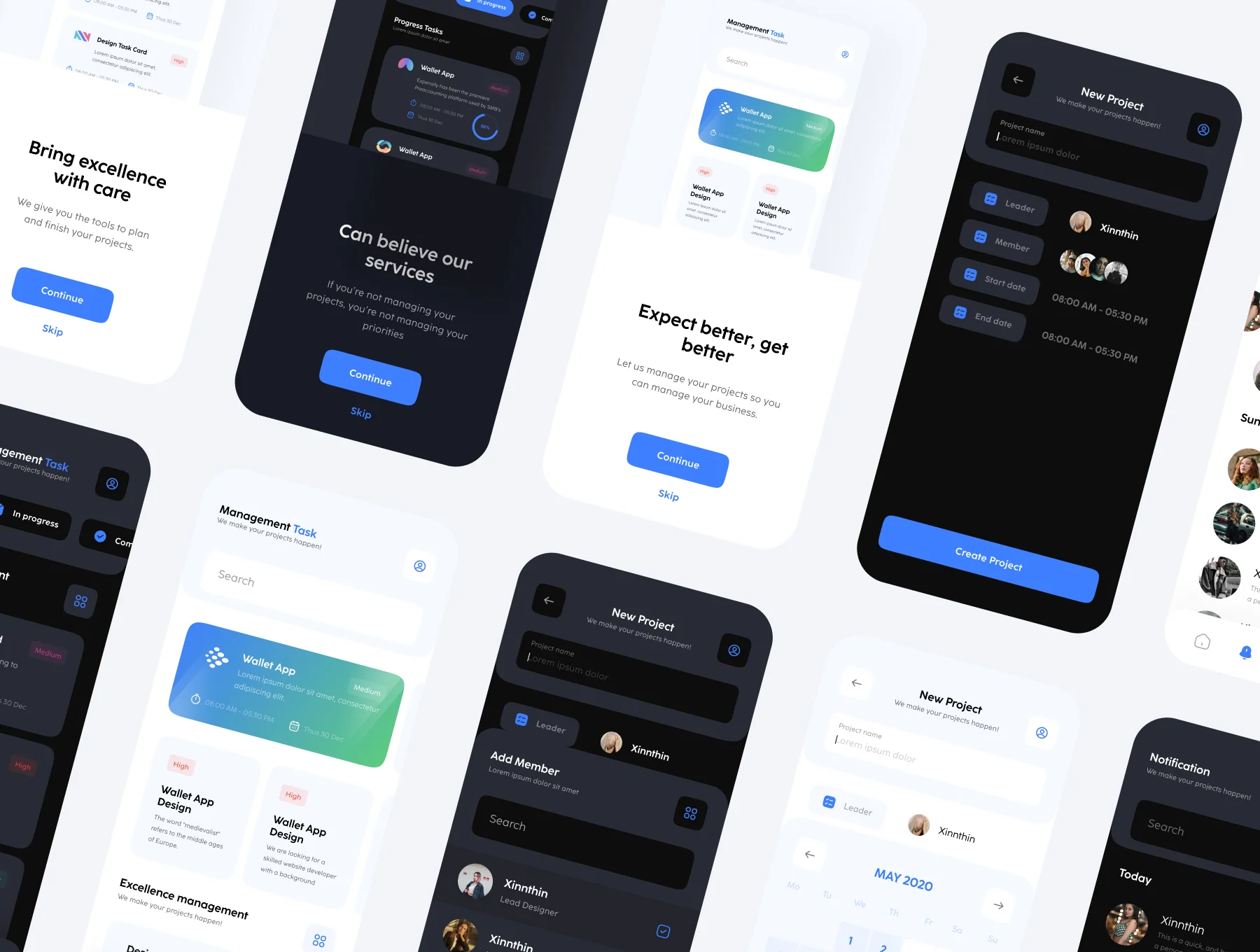 Management Task Mobile Apps UI KIT 2